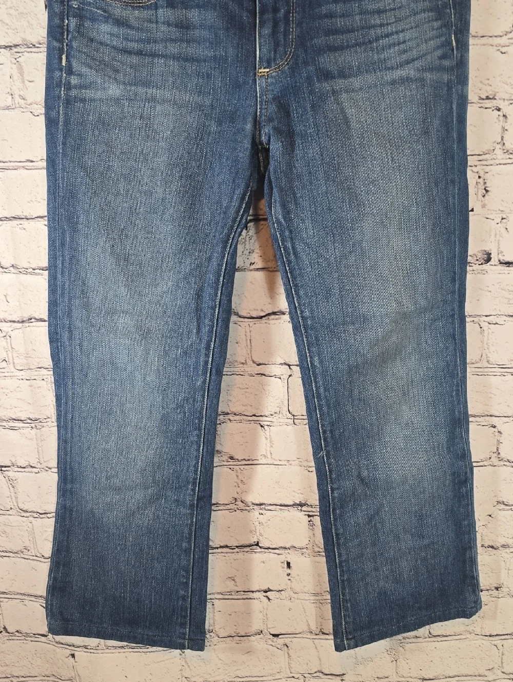 Paige Benedict Canyon Premium Cropped Low-Rise Jeans Embroidered Size 27
